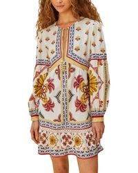 FARM Rio Tile Dream Multicolor Mini Dress in Blue | Lyst FARM Rio Tile Dream Multicolor Mini Dress in Blue | Lyst