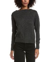Forte - Crystal Cluster Off Shoulder Wool & Cashmere-Blend Sweater - Lyst