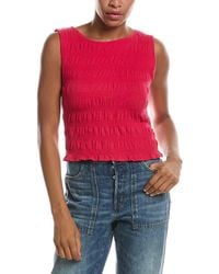 Madewell - Sachi Smocked Linen-Blend Tank - Lyst