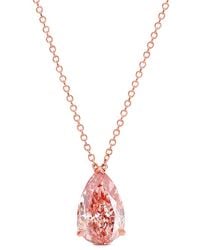 Amairah - 14K Rose 2.00 Ct. Tw. Lab-Grown Diamond Solitaire Pendant Necklace - Lyst