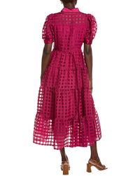 embroidered swiss dot maxi dress ZESICA Swiss Dot Tiered Flowy A Line Wedding Guest Dress – zesica