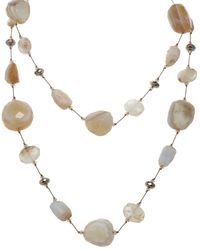 Margo Morrison - 14K Filled Rutilated Quartz, Agate, Pyrite, Chalcedony Necklace - Lyst