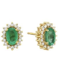 Forever Creations USA Inc. - Forever Creations 14k 1.10 Ct. Tw. Diamond & Emerald Earrings - Lyst