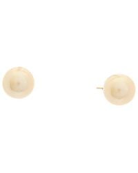 Kenneth Jay Lane - Plated 14mm Pearl Button Earrings - Lyst