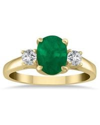 Gem Spark - 14K 1.58 Ct. Tw. Diamond & Emerald Ring - Lyst