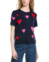 Cece - All Over Heart Sweater - Lyst