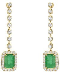 Sabrina Designs - 14K 1.63 Ct. Tw. Diamond & Emerald Drop Earrings - Lyst