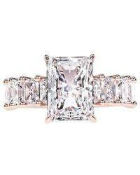Lab Grown Diamonds - 14K Rose 4.60 Ct. Tw. Lab-Grown Diamond Bridal Ring - Lyst