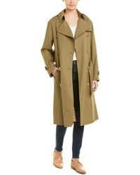 Burberry Relaxed Fit Tropical Gabardine Trench Coat - Green