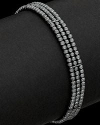Italian Silver - Plated Bead Bracelet - Lyst