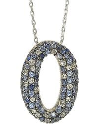 Suzy Levian - Silver 1.00 Ct. Tw. Sapphire Necklace - Lyst