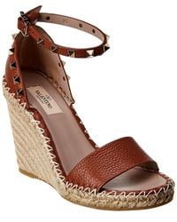 valentino rockstud espadrille wedge sale