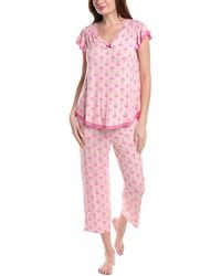 Ellen Tracy - 2Pc Cropped Pajama Set - Lyst