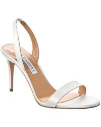 Aquazzura - So Nude 85 Satin Slingback Sandal - Lyst