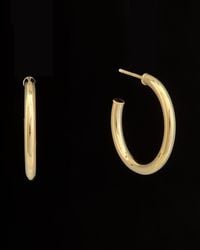 Italian Gold - 14k Polished Half Hoops - Lyst