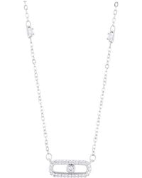 Adornia - Plated Cz Adjustable Dancing Stone Necklace - Lyst
