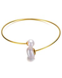 Genevive Jewelry - 14k Over Silver 8-8.5mm Pearl Bracelet - Lyst