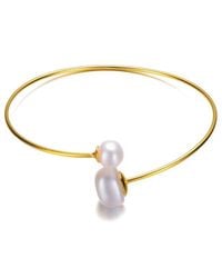 Genevive Jewelry - 14k Over Silver 8-8.5mm Pearl Bracelet - Lyst