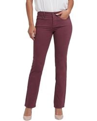 NYDJ - Petite Marilyn Dark Cherry Straight Leg Jean - Lyst