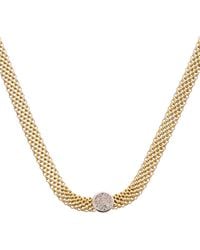 Meshmerise - 18K Vermeil 0.06 Ct. Tw. Diamond Mesh Choker Necklace - Lyst
