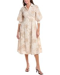 Gracia - Embroidered Eyelet Shirtdress - Lyst