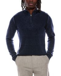 Autumn Cashmere - Inked 100% Cashmere 1/4-Zip Mock Neck Sweater - Lyst