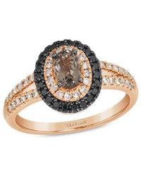Le Vian - 14K Rose 0.90 Ct. Tw. Diamond & Quartz Chocolate Layer Cake Ring - Lyst