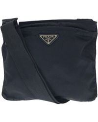 Prada - Tessuto Triangle Logo Shoulder Bag (Authentic Pre-Loved) - Lyst