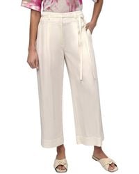 DKNY - Tie Waist Twill Pant - Lyst