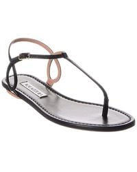 Aquazzura - Logo Leather Sandal - Lyst