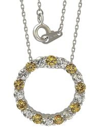 Suzy Levian - Silver Diamond & Sapphire Necklace - Lyst