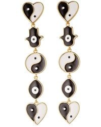Eye Candy LA - Parisa Hamsa & Yin Yang Drop Earrings - Lyst