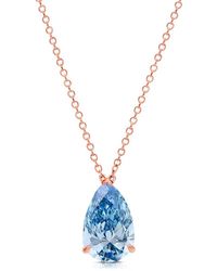 Amairah - 14K Rose 1.00 Ct. Tw. Lab-Grown Diamond Solitaire Pendant Necklace - Lyst