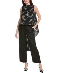 Gracia - High-Low Sleeveless Printed Shirt - Lyst