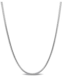 Italian Silver - Herringbone Chain Necklace - Lyst
