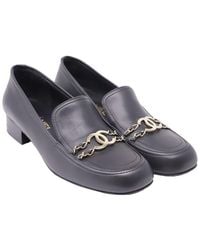 CHANEL - Leather Cc Chain Loafer (Authentic Pre-Loved) - Lyst