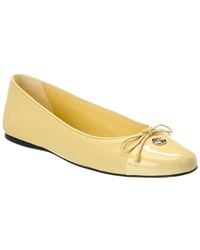 Gucci - Double G Patent Ballerina Flat - Lyst
