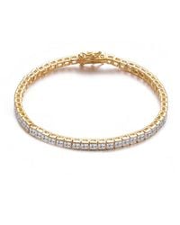 Genevive Jewelry - 14k Over Silver Cz Bracelet - Lyst
