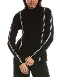 Tahari - Mock Neck Rib Sweater - Lyst