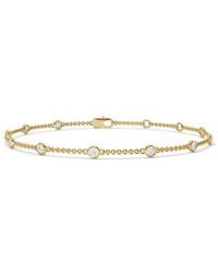 Lab Grown Diamonds - 14K 0.25 Ct. Tw. Lab-Grown Diamond Station Bracelet - Lyst