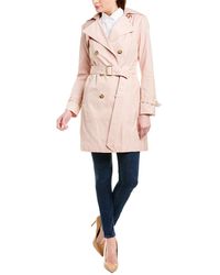 Cole Haan Classic Double-breasted Trench Coat - Pink