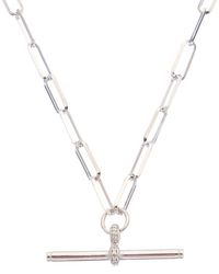 Meshmerise - 18k Over Silver 0.06 Ct. Tw. Diamond Necklace - Lyst