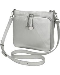 Tiffany & Fred Paris - Tiffany And Fred Paris Metallic Leather Double Zip Crossbody - Lyst