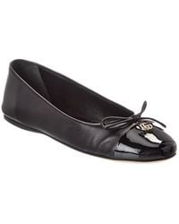 Gucci - Double G Leather Ballet Flat - Lyst