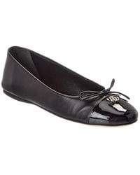 Gucci - Double G Leather Ballet Flat - Lyst