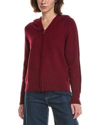 Brodie Cashmere - Ribbed Zip Up Cashmere-Blend Hoodie - Lyst
