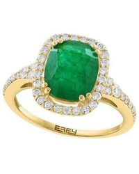 Effy Fine Jewelry - 14K 3.04 Ct. Tw. Diamond & Emerald Ring - Lyst