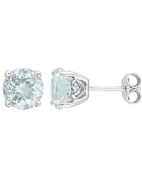 Rina Limor - Silver 3.30 Ct. Tw. Aquamarine Studs - Lyst