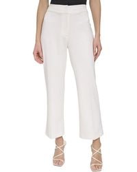 DKNY - Crop High Rise Wide Leg Pant - Lyst