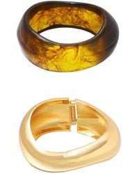 Adornia - Chunky Bangle Bracelet Set - Lyst